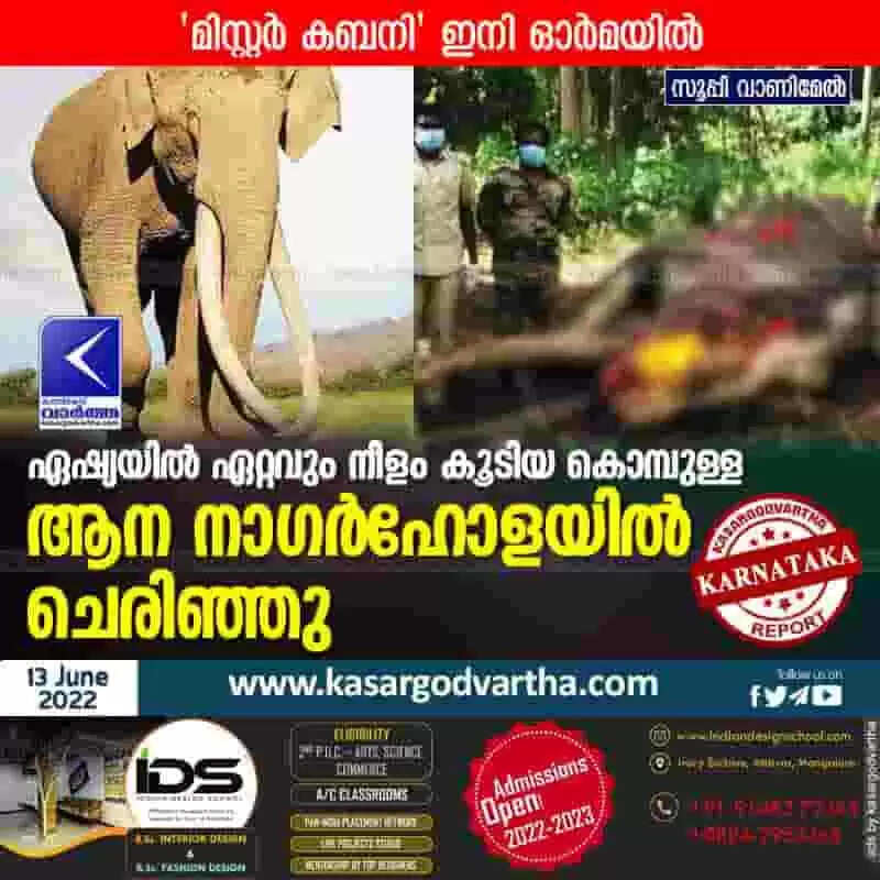 Elephant Bhogeswara Died | ഏഷ്യയിൽ ഏറ്റവും നീളം കൂടിയ കൊമ്പുള്ള ആന നാഗർഹോളയിൽ ചെരിഞ്ഞു