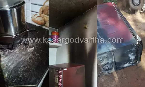 ഇടിമിന്നലില് വീട്ടുപകരണങ്ങള് കത്തിനശിച്ചു; വീട്ടുകാര് ബന്ധുവീട്ടിലായതിനാല് വന് ദുരന്തം ഒഴിവായി