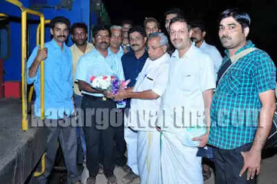 മംഗലാപുരംസാന്ദ്ര-ഗഞ്ച് വിവേക് എക്സ്പ്രസിന് സ്വീകരണം