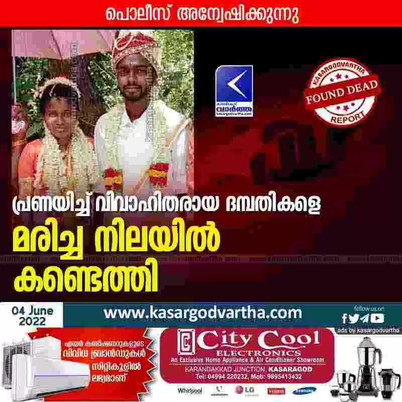 Found Dead | പ്രണയിച്ച് വിവാഹിതരായ ദമ്പതികളെ മരിച്ച നിലയിൽ കണ്ടെത്തി; നാട് ഞെട്ടിത്തരിച്ചു