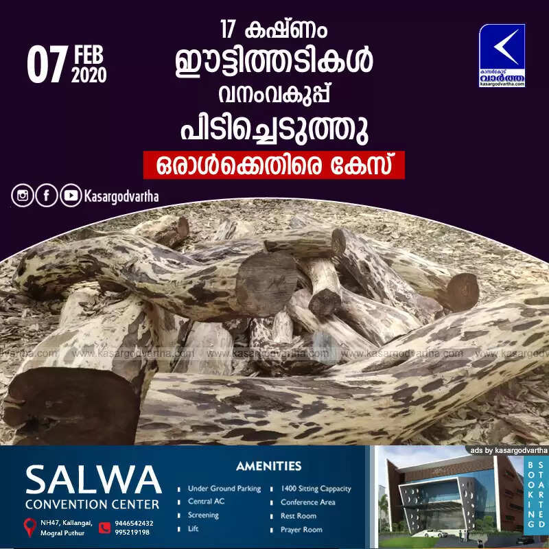 17 കഷ്ണം ഈട്ടിത്തടികള് വനംവകുപ്പ് പിടിച്ചെടുത്തു; ഒരാള്ക്കെതിരെ കേസ്