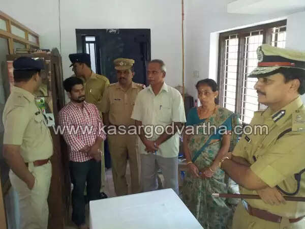 കുഡ്ലു ബാങ്ക് കൊള്ള: എ.ഡി.ജി.പി. എന്. ശങ്കര് റെഡ്ഡി കാസര്കോട്ടെത്തി പരിശോധന നടത്തി