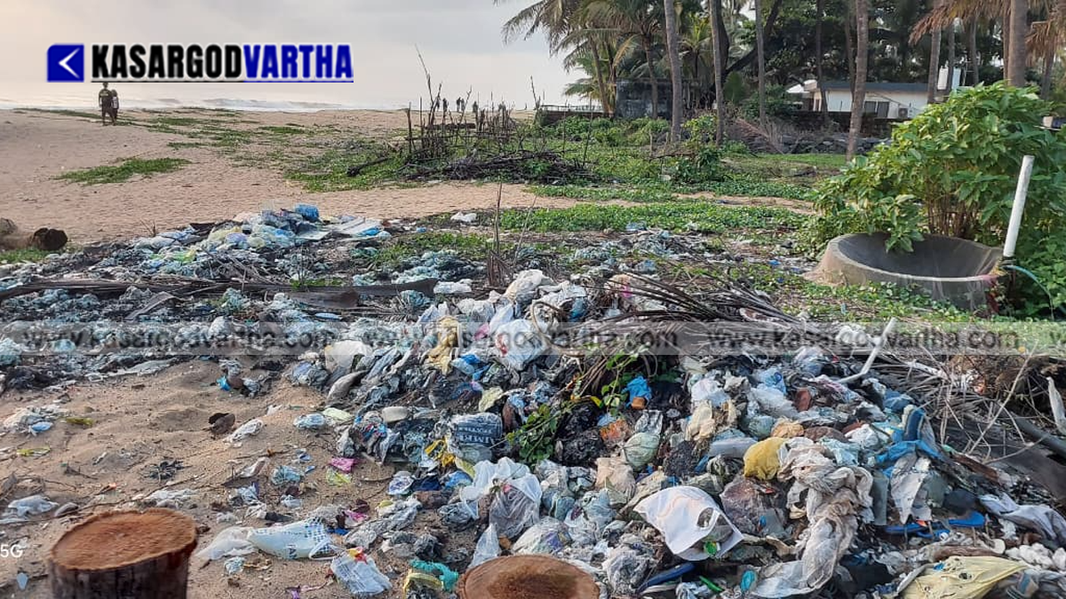 Waste dumped in a public area.