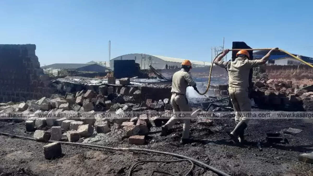 Explosion site at firecracker manufacturing unit in Kasaragod