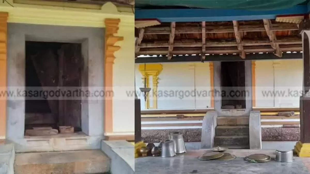Massive Theft Reported at Palayi Ayyankunnath Bhagavathy Temple in Nileshwaram Thieves Stole Temple Ornaments and Hundi
