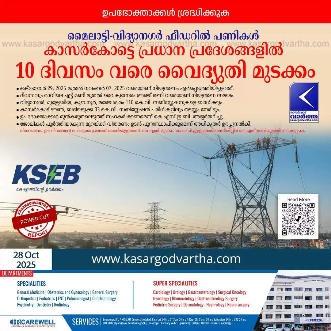 KSEB power substation with electricity lines