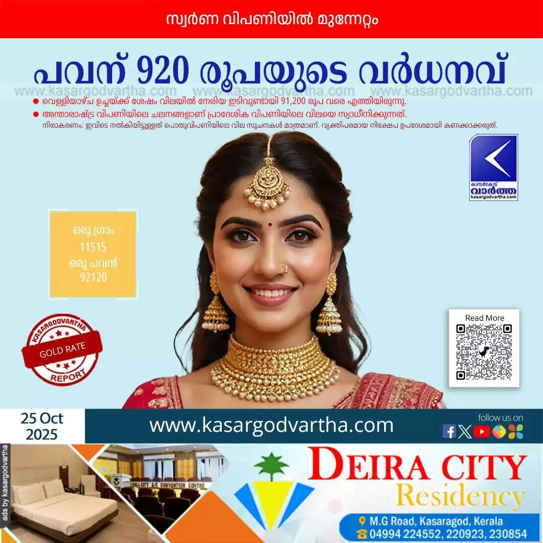 keralathile swarnavilya uyarnnu pavanu 920 roopayude