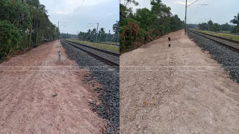 Cleaning work near Mogralputhur railway track