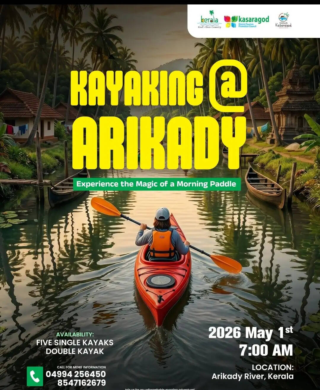 arikkadi kayaking hub kumbla kasaragod