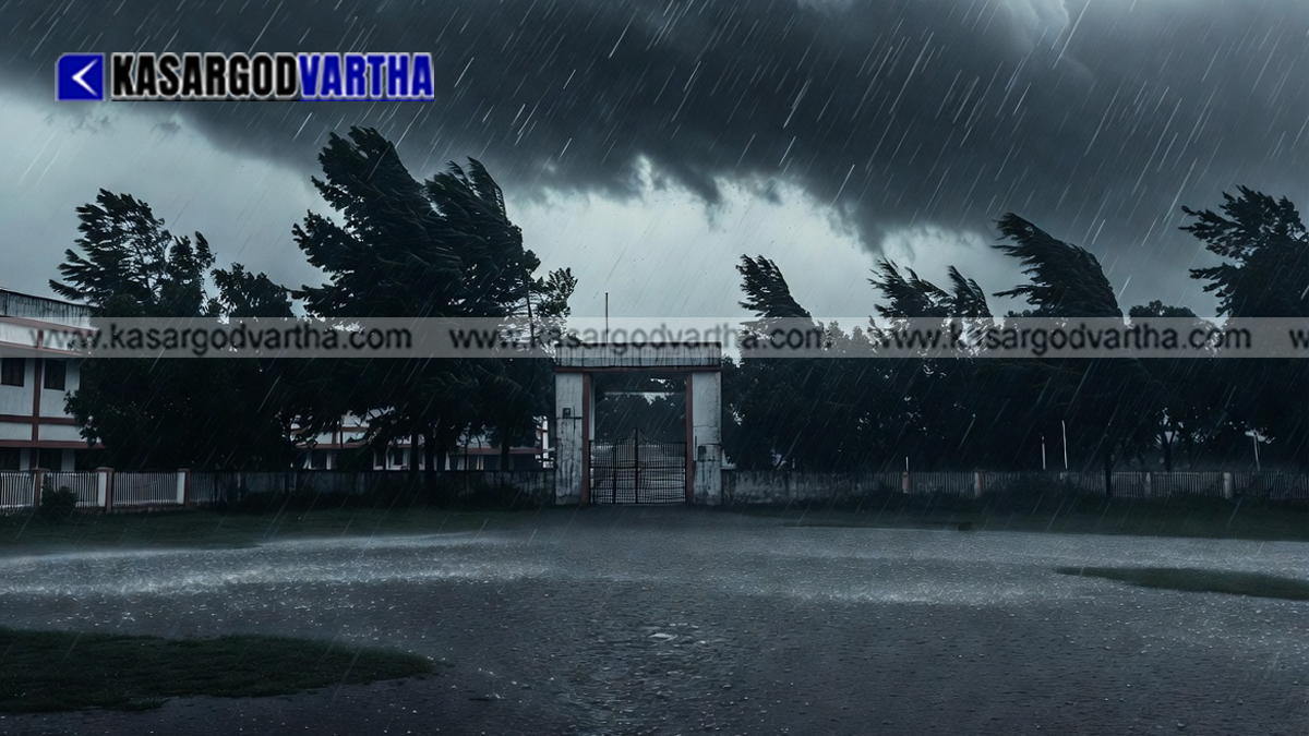 Conceptual image showing school holiday notice due to weather warnings.