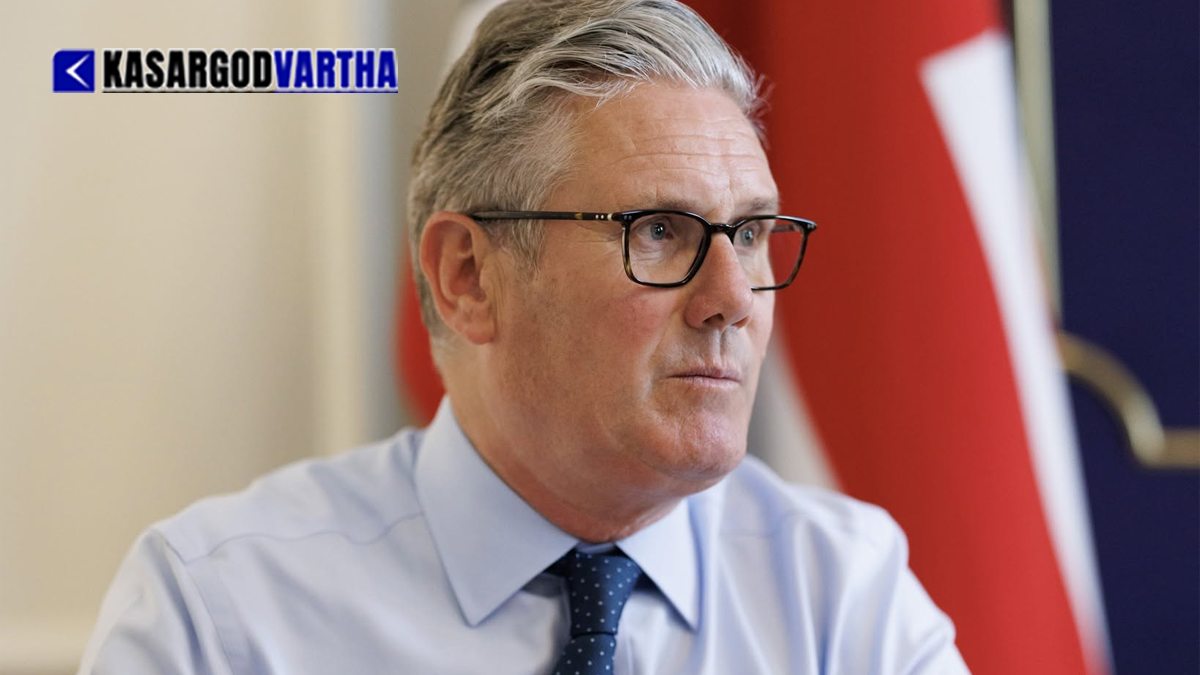British Prime Minister Keir Starmer addressing the media.