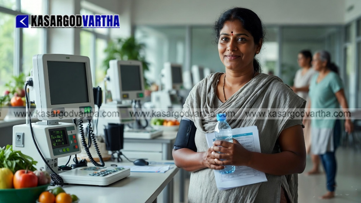A healthcare professional checking a patient's blood pressure.