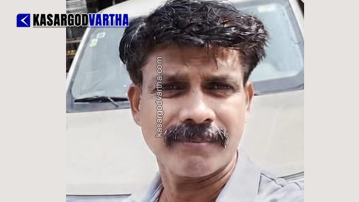 Portrait of Anil Babu, a native of Kariyankode, Nileshwaram, who passed away in Karnataka.