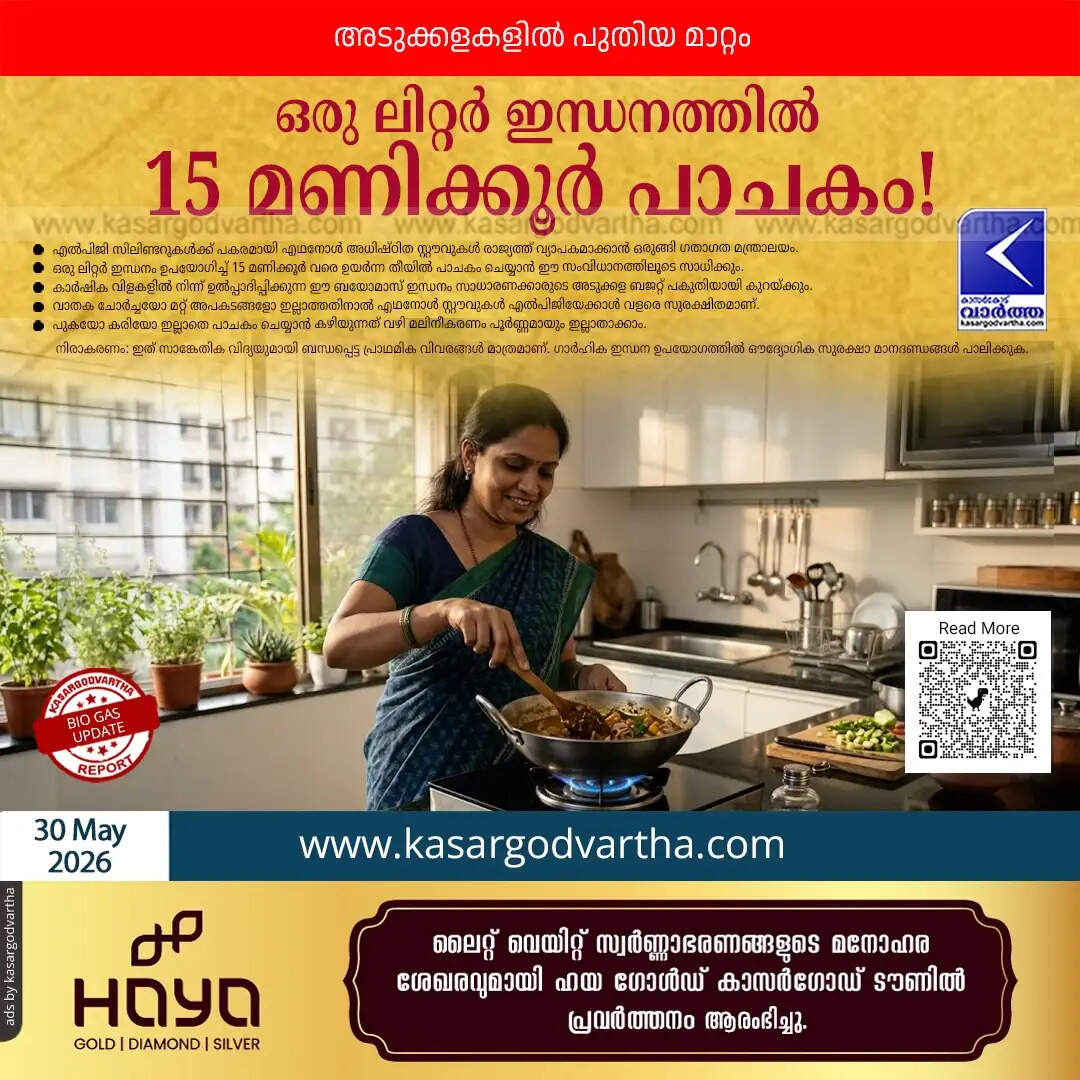 A modern ethanol-based bio-fuel cooking stove operating efficiently with a clean blue flame in a domestic kitchen