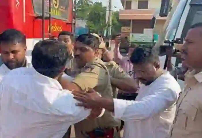 Conflict over Congress candidate speaking to media