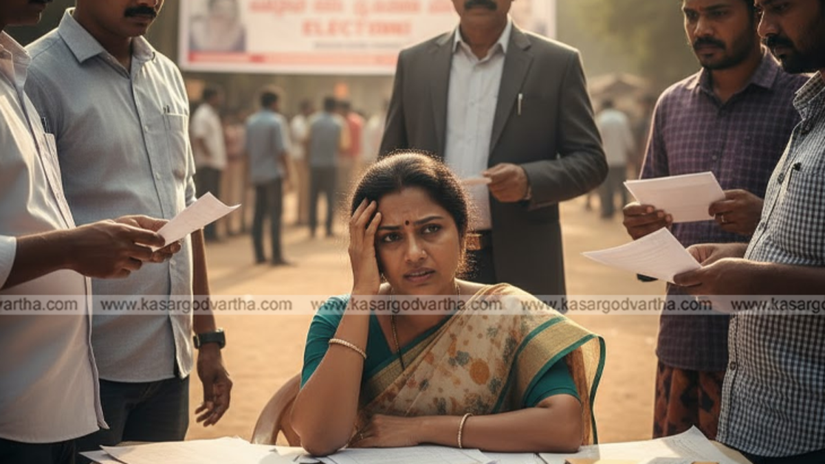 Booth Level Officer (BLO) checking names in the voter list.