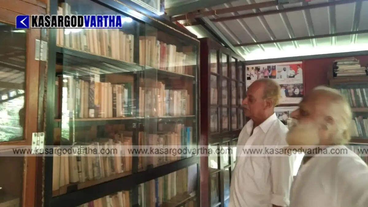 Dr. Vaman Rao Baikal and Sandhyarani Teacher at their library.