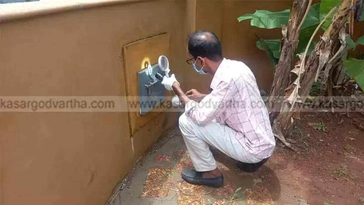 Exterior view of Mattalai Shiva Temple after the robbery.
