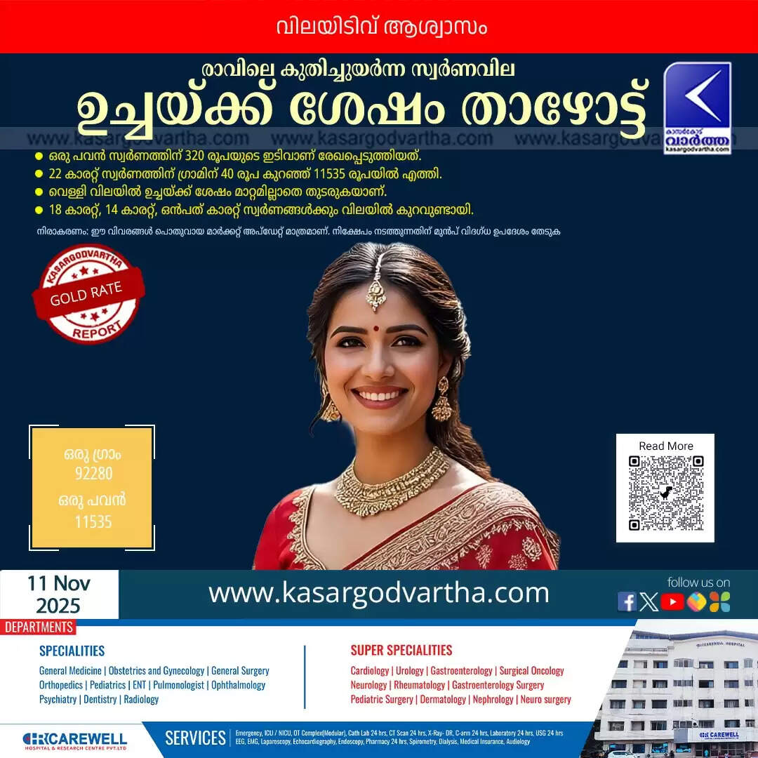 kerala gold price falls after noon trading pavan drops 320