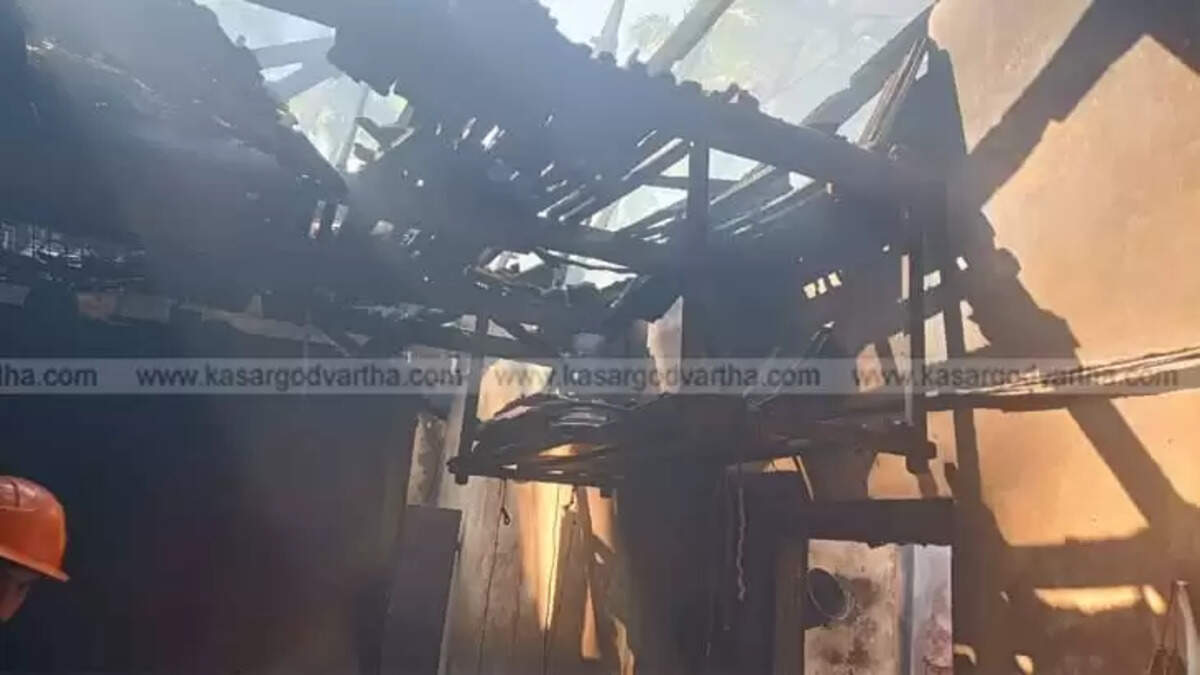 House Fully Gutted in Fire from Gas Stove During Cooking in Kasaragod