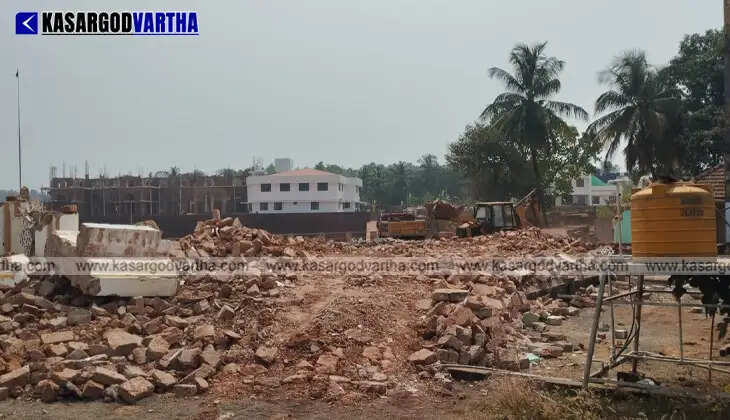 The remains of the historic Christ the King Church in Kayyar after demolition.