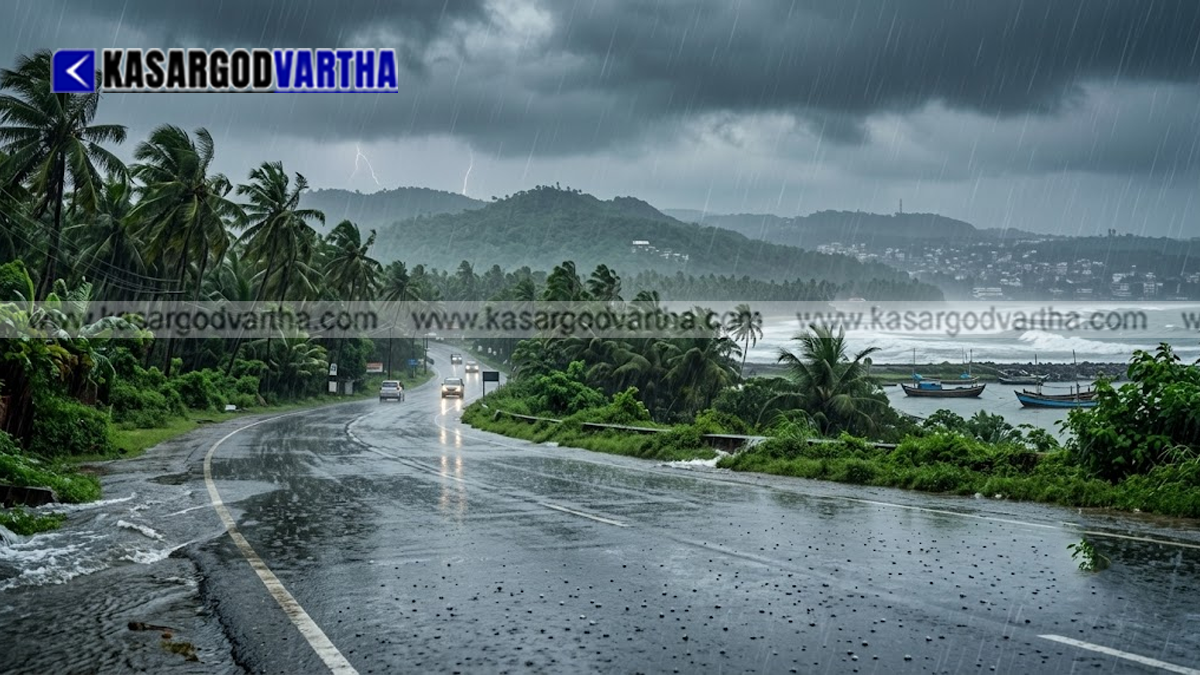  Heavy rain in Kerala streets