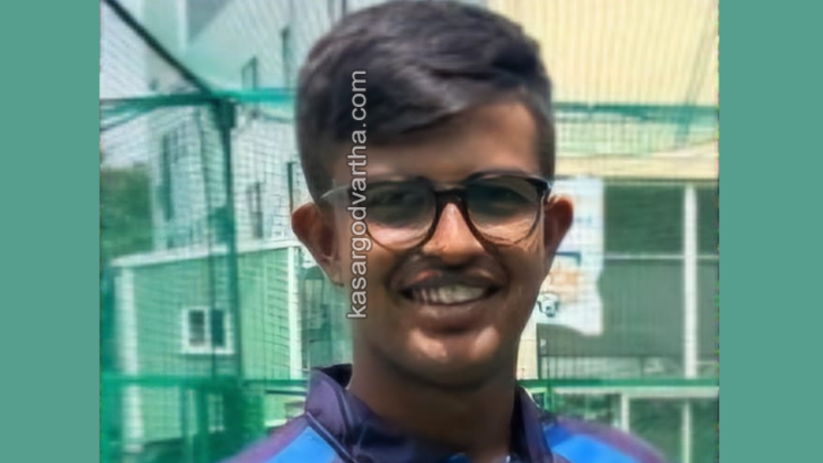 Young cricketer Rehan Mohammed batting or standing