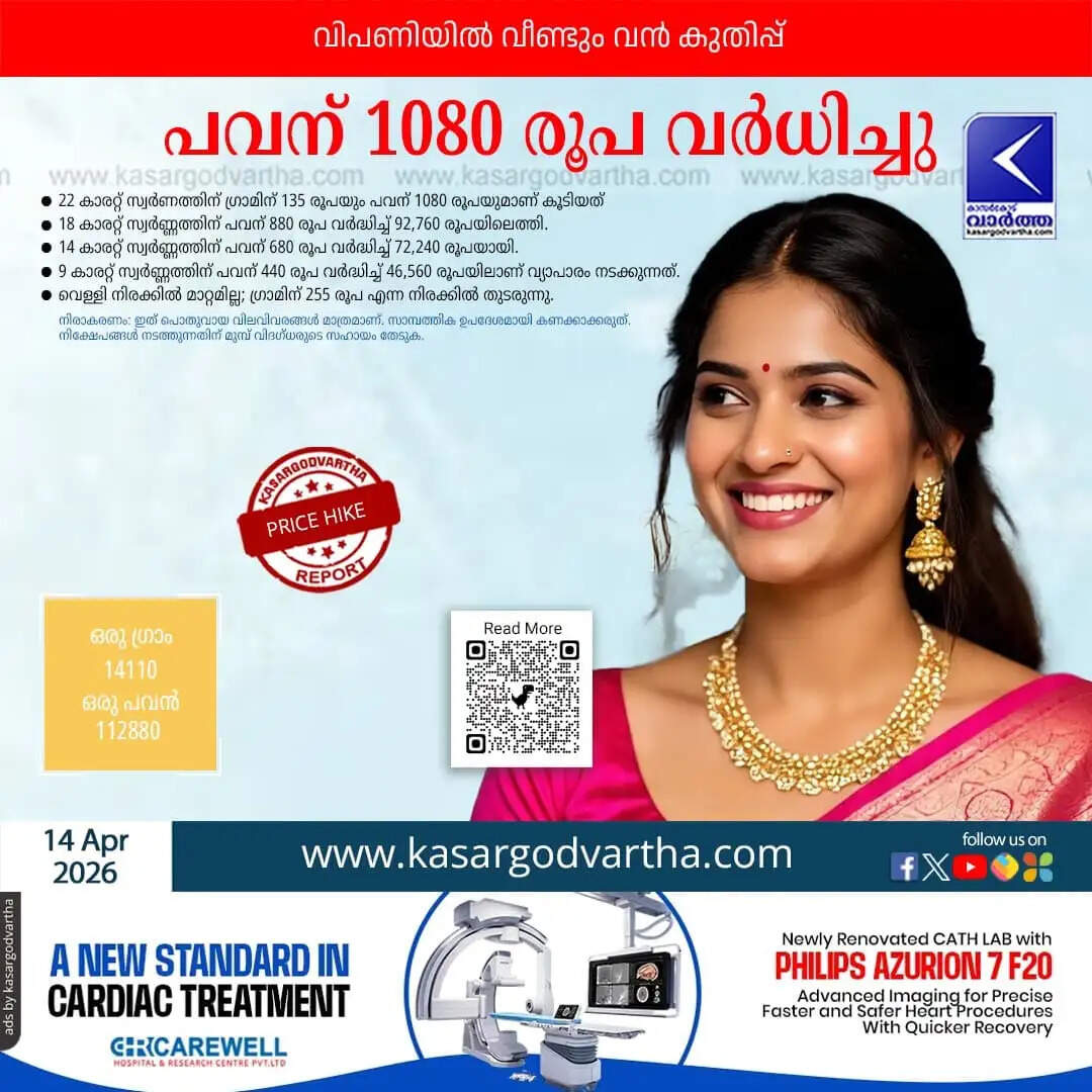 Kerala Gold Price April 14