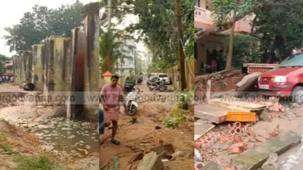 Water Authority Feeder Tank Wall Collapses in Thammanam Kochi Houses Flooded
