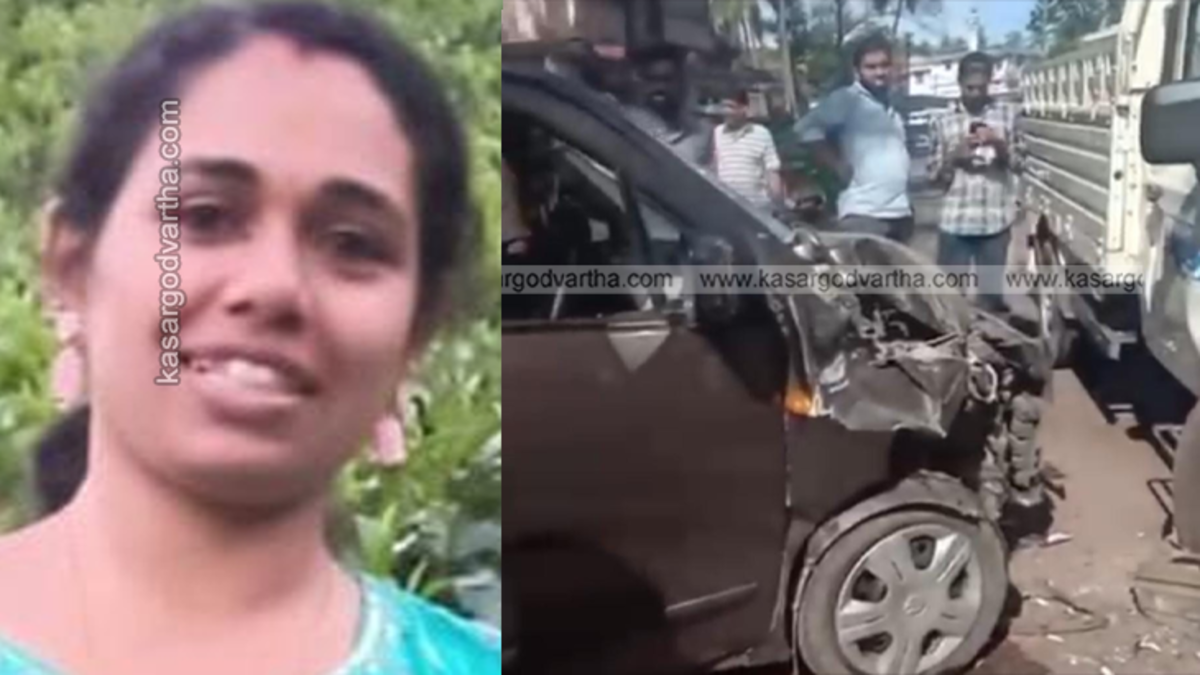 Photo of Sreenitha, the teacher who died in a car accident in Kannur.