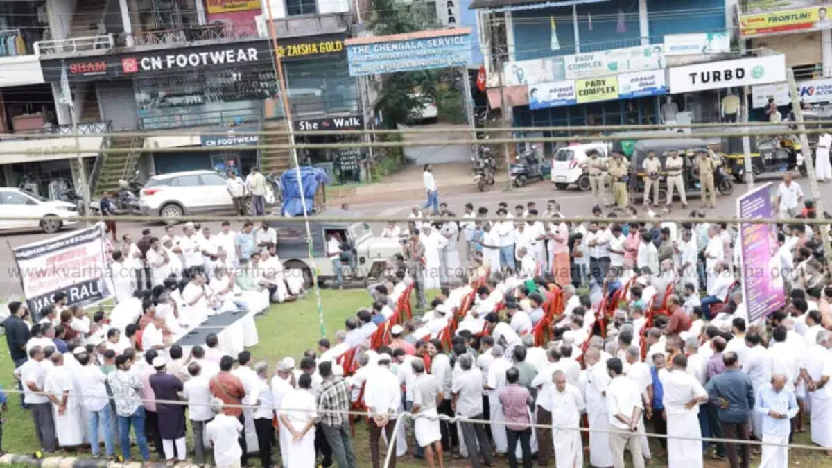 Protest against highway construction