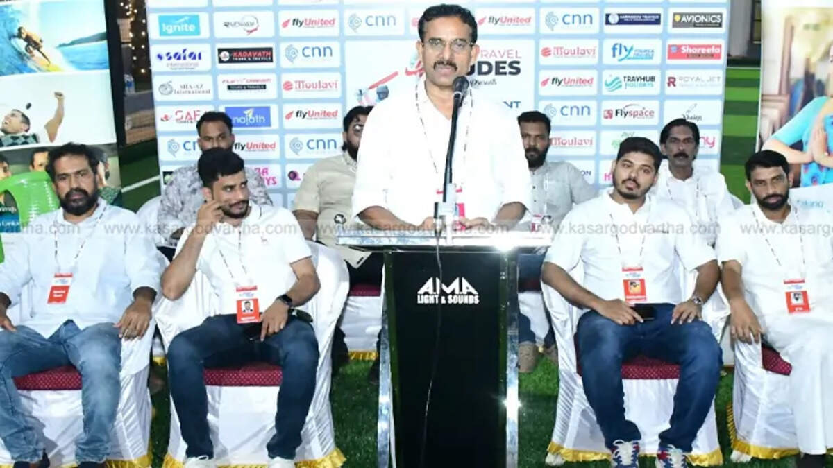 Adv. C H Kunhabu inaugurating the Travel Dudes Cricket Premier League Season 2 at Khalanad Qatar Sports City