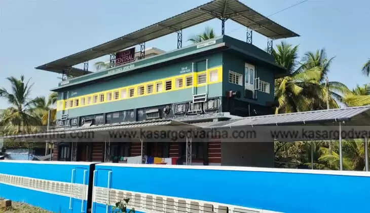 Train shaped house named Acha Coach in Periya Kasaragod