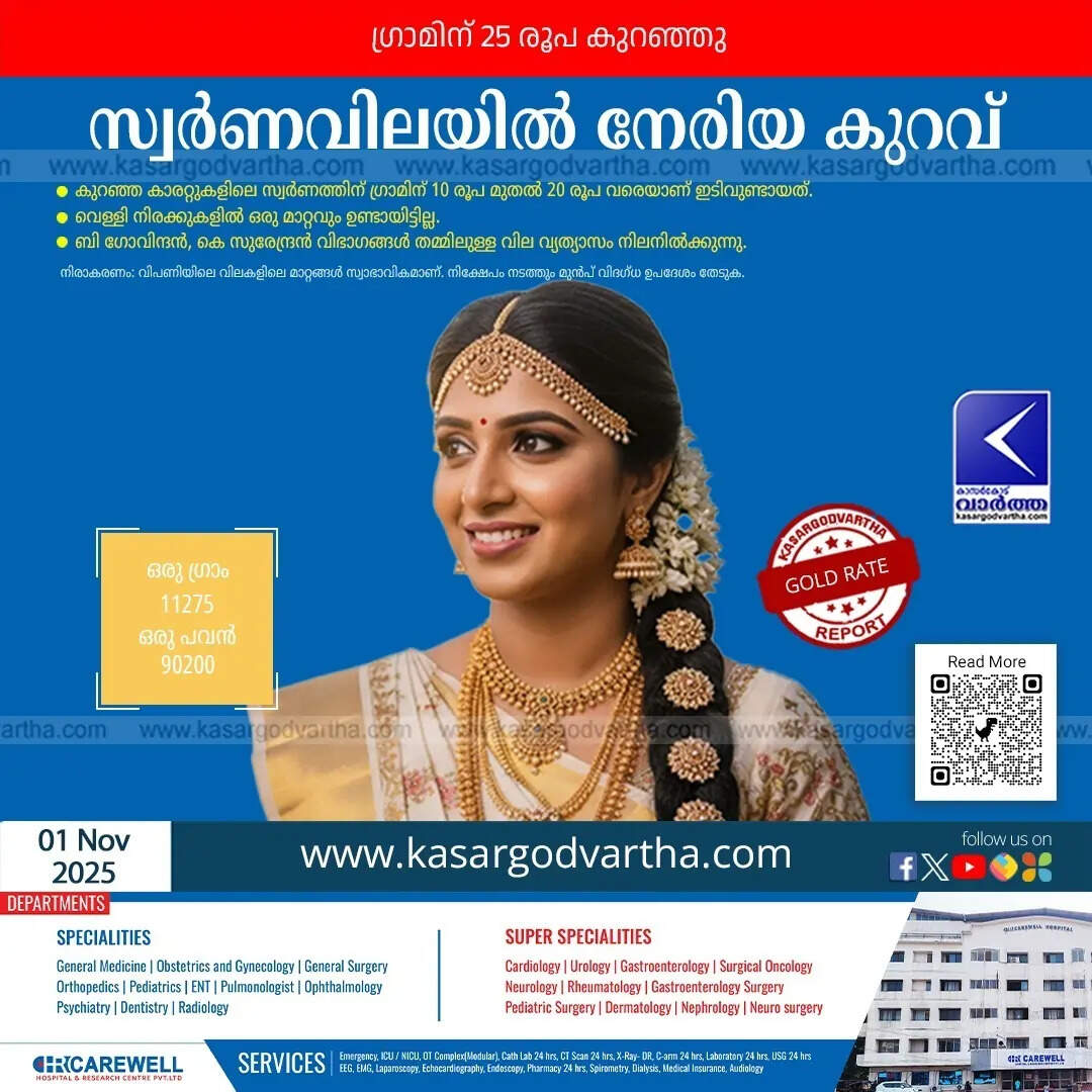 Kerala Gold Price November 01