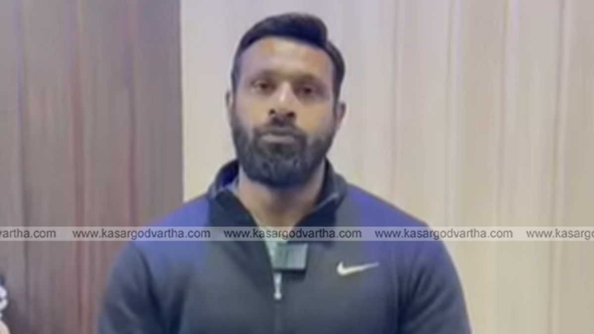 Deepak Kumar standing confidently, split with an image of a mob protesting outside a house.