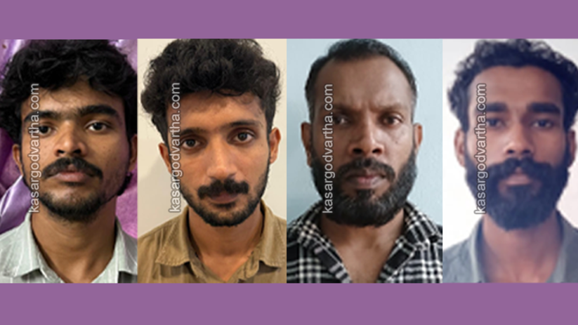 Police recovering the stolen Toyota Glanza car in Kasaragod.