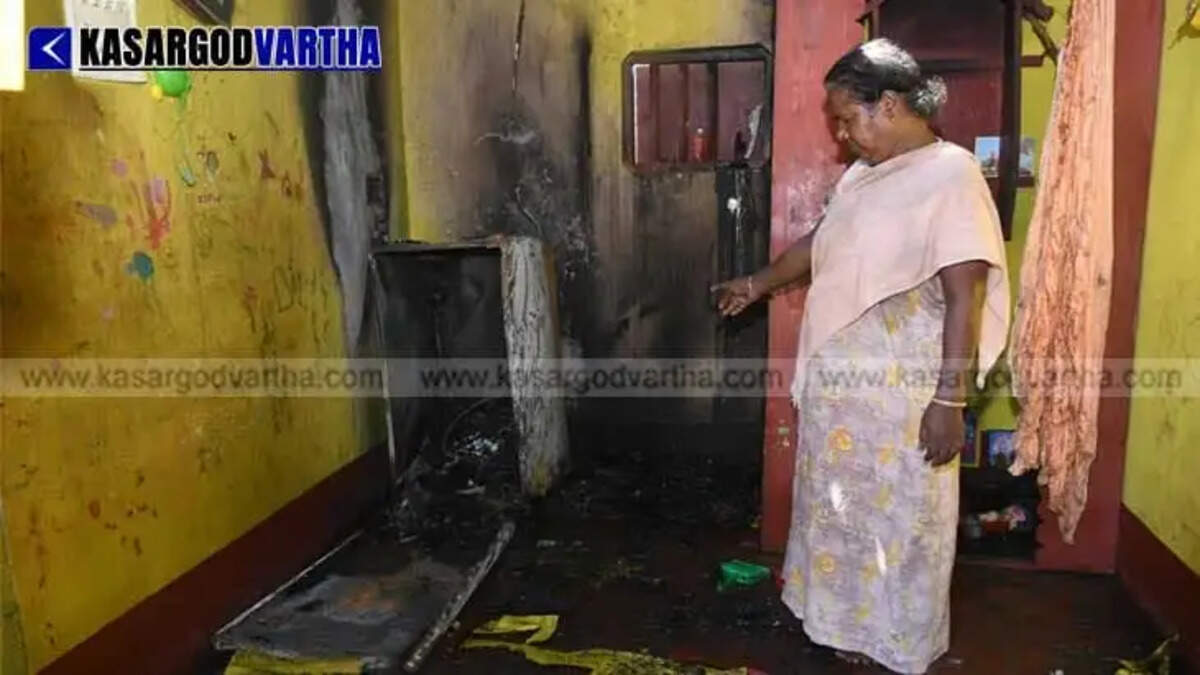 Lightning strikes house in Kasaragod; Owner escapes miraculously; Property worth 2.5 lakhs destroyed