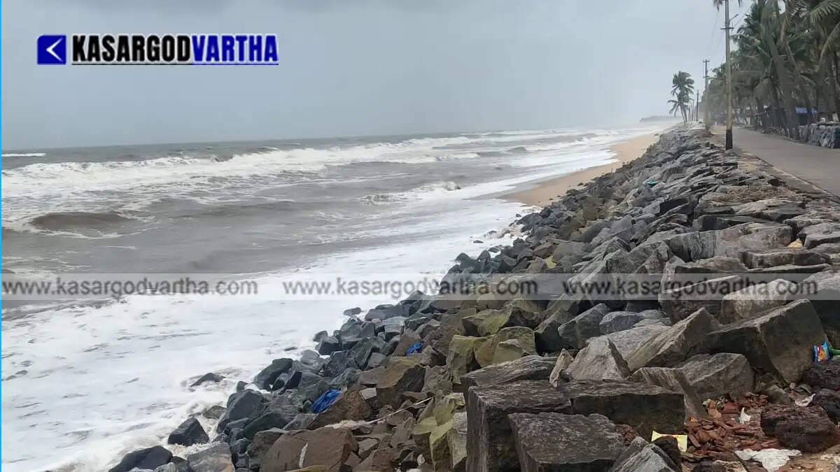  Image representing collapsed compound wall and severe sea erosion at CPCRI Kasaragod
