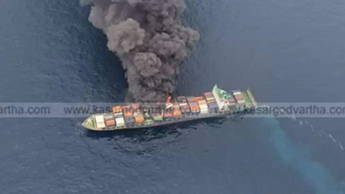 Burning Cargo Ship Off Kerala Coast Carries Acids, Gunpowder, Lithium Batteries