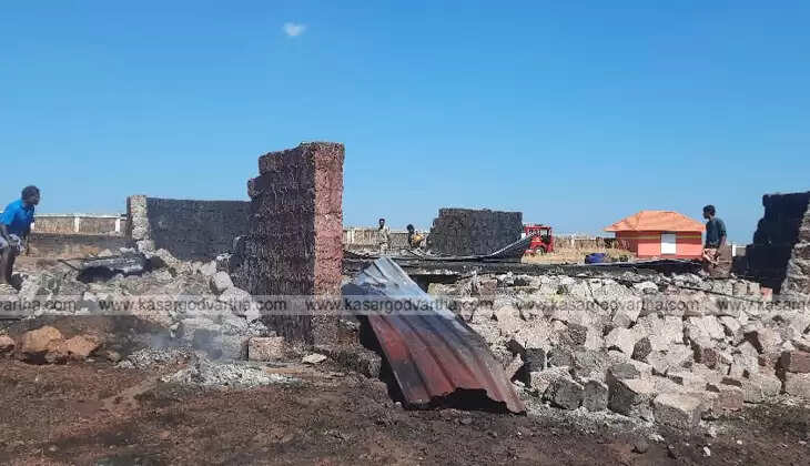 Explosion site at firecracker manufacturing unit in Kasaragod