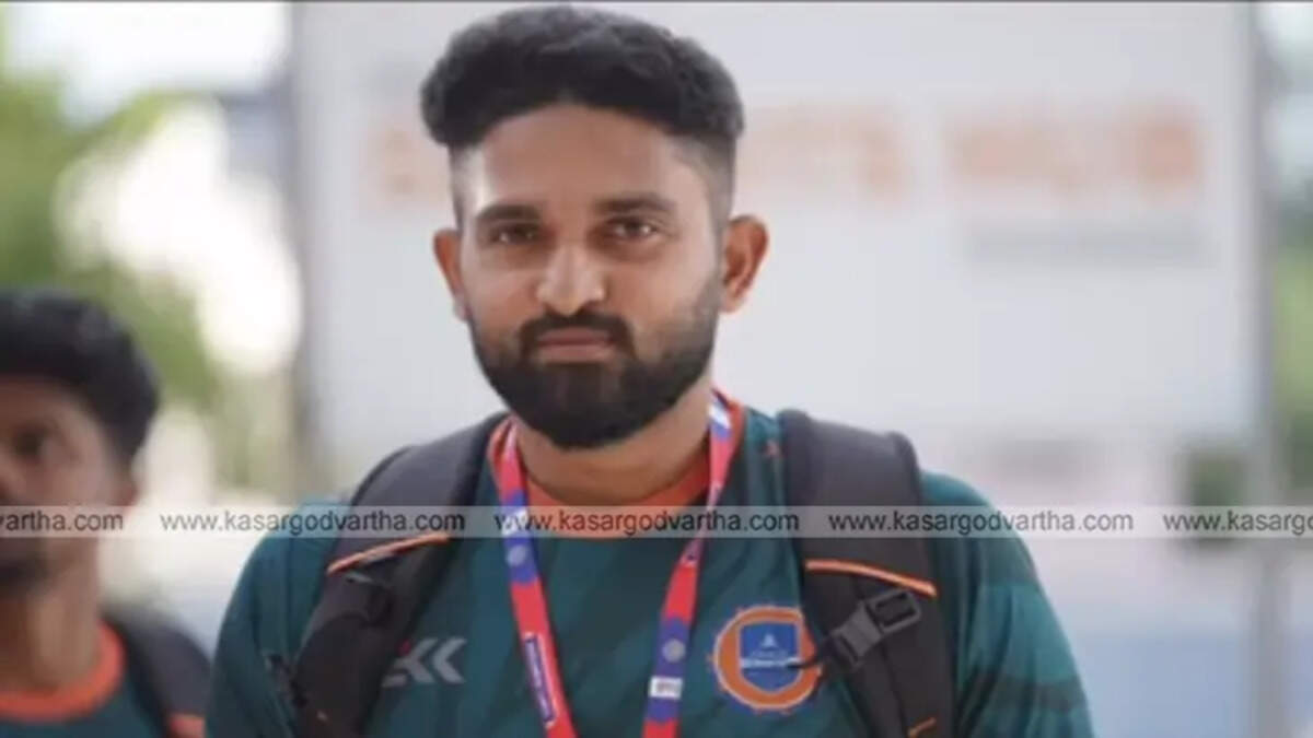 Kerala cricketer P.M. Anfal.