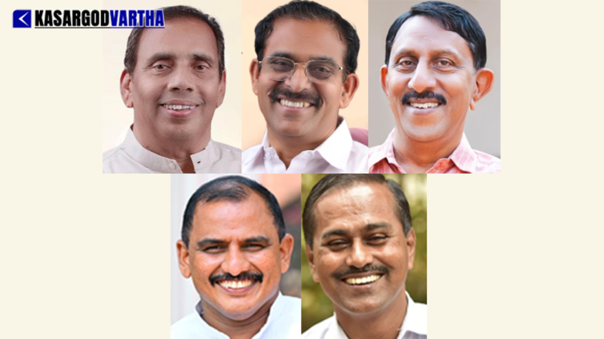 A symbolic image of the candidates and pre-poll survey results for the five assembly constituencies in Kasaragod district.