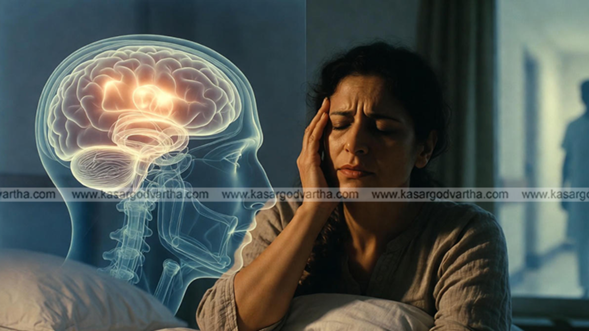 Image illustrating severe headache as a brain tumor symptom.