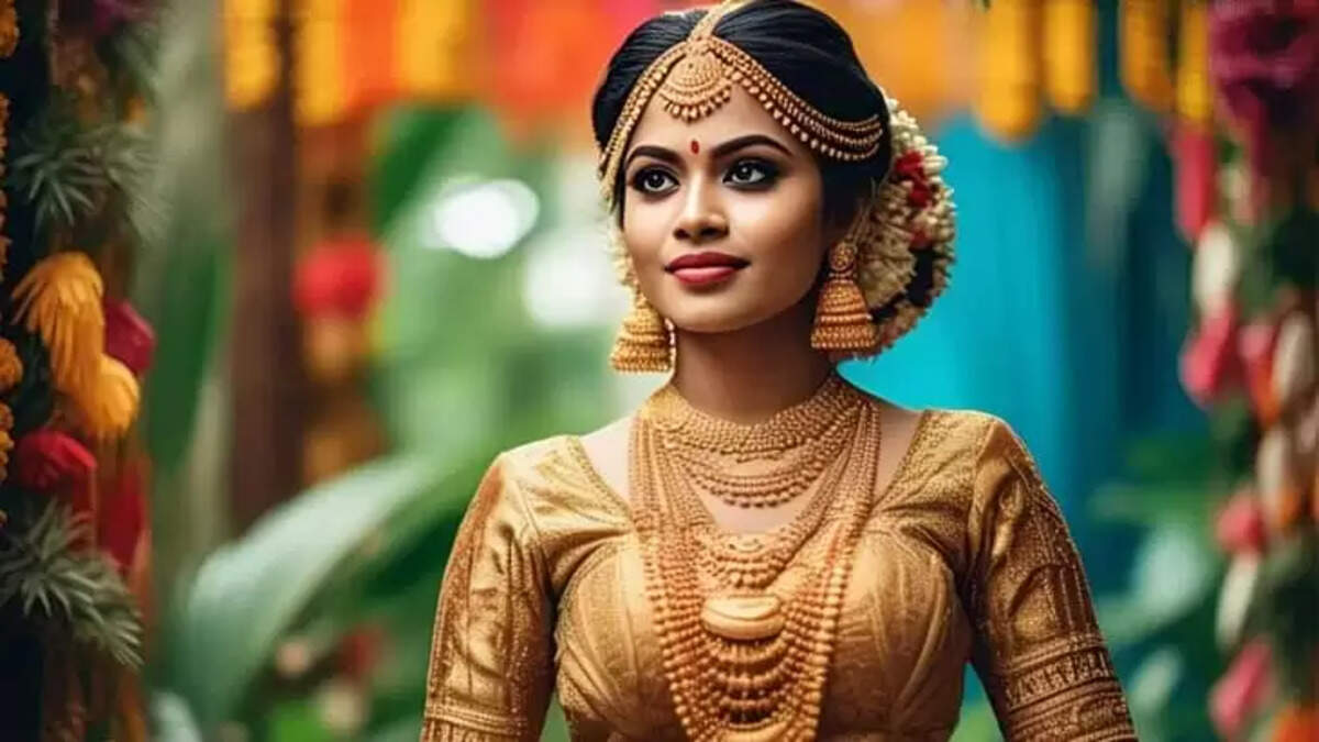 Bride Representing Gold Prices Soar to Record Highs in Kerala