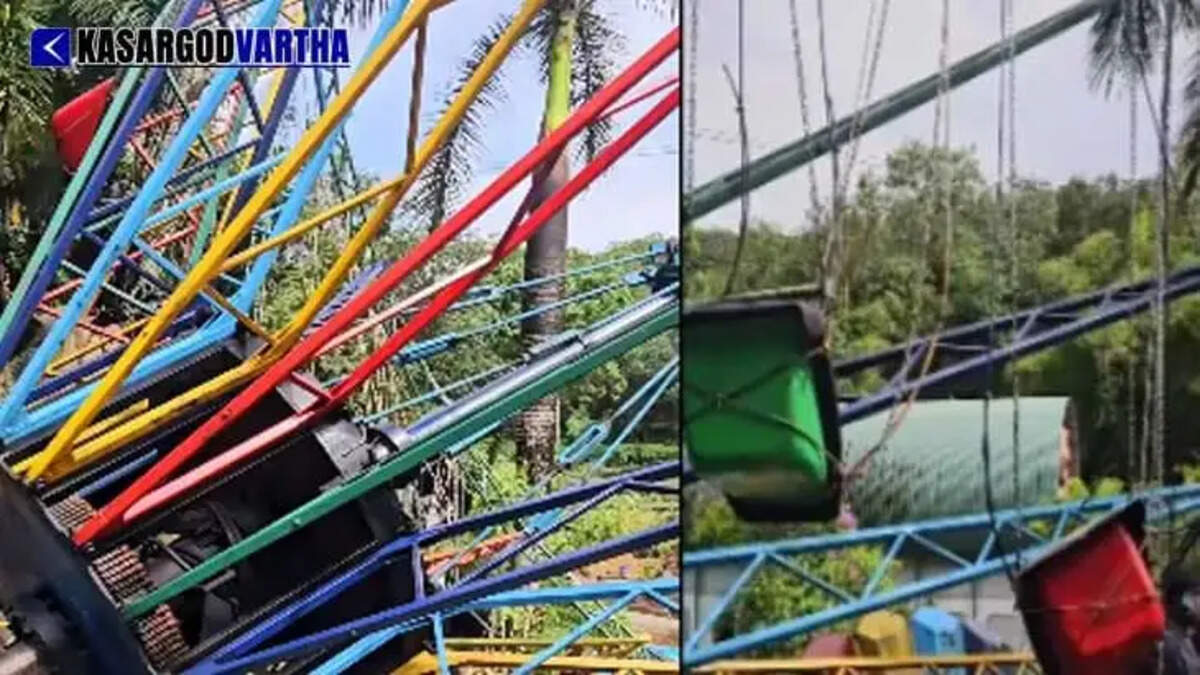 Five tourists from Nagercoil injured as ride breaks down at Vembayam amusement park.