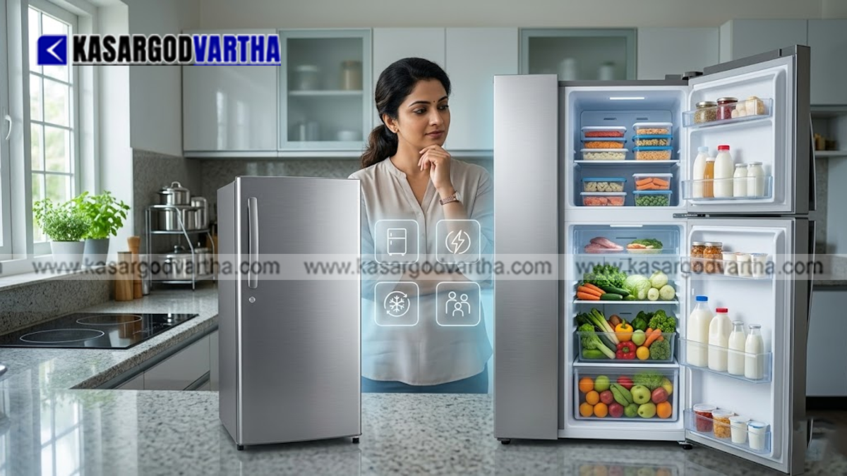 Comparison of single door and double door refrigerators.
