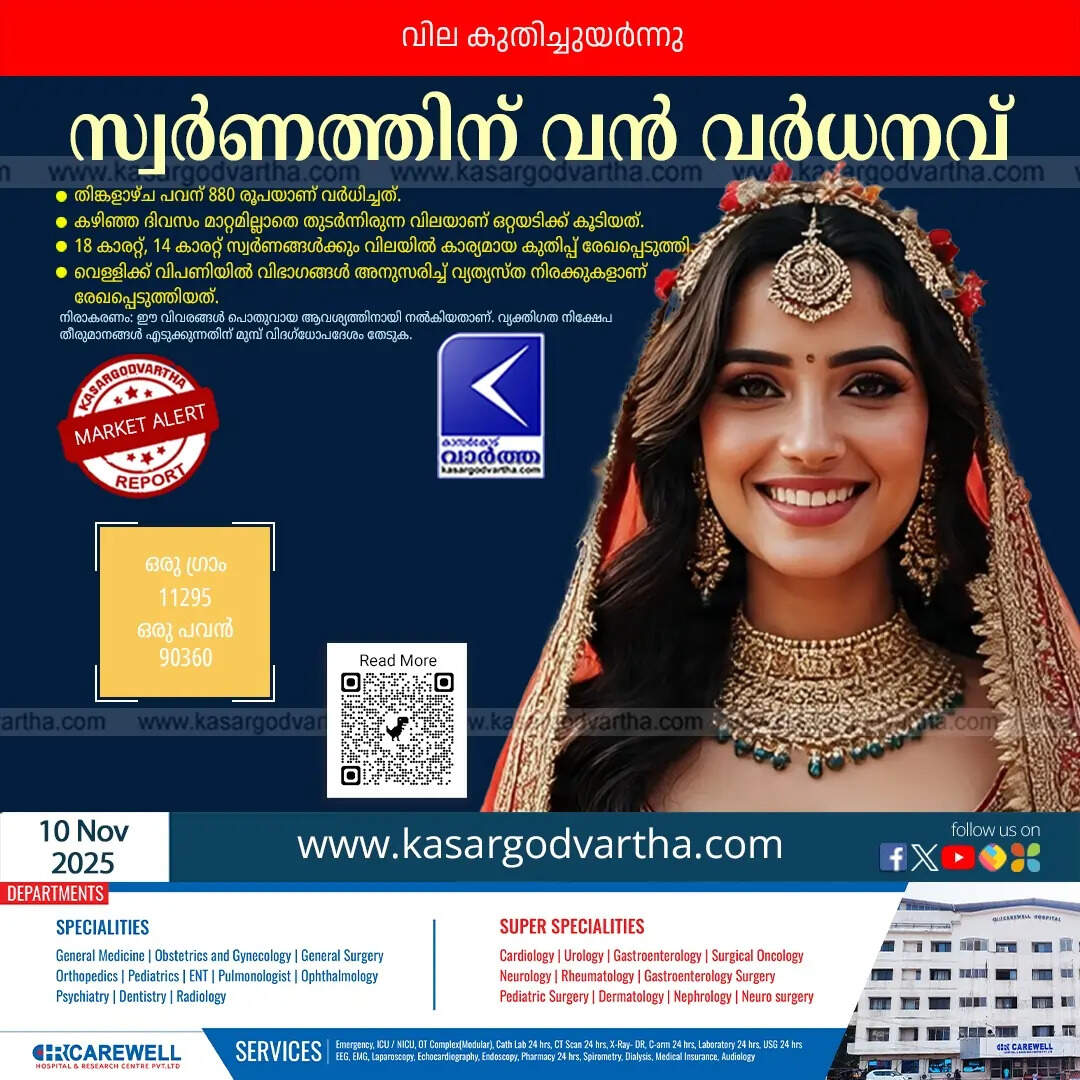 Keral;a Gold Price November 10