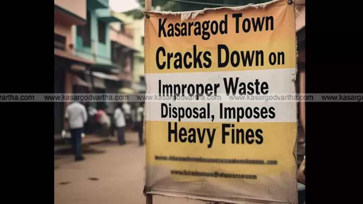 Kasaragod city corporation takes action against improper waste disposal in the city.