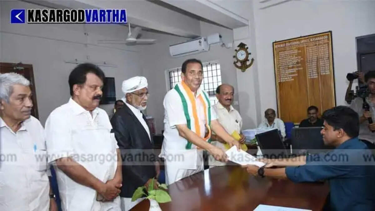 UDF Candidate Kallatra Mahin Haji Files Nomination for Kasaragod Assembly Constituency Amid Massive Rally