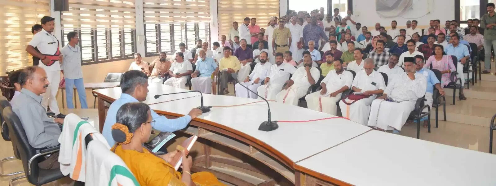 Officials conducting draw of lots for ward reservation at Kasaragod